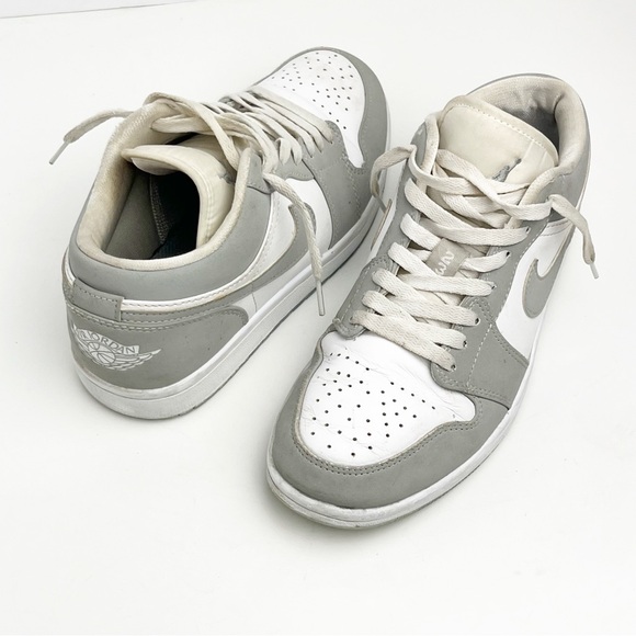 Nike Other - NIKE Jordan 1 Wolf Gray White Low Top Lace Up Sneakers #DC0774-105, Size 6.5